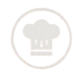Chef hat icon inside a circle